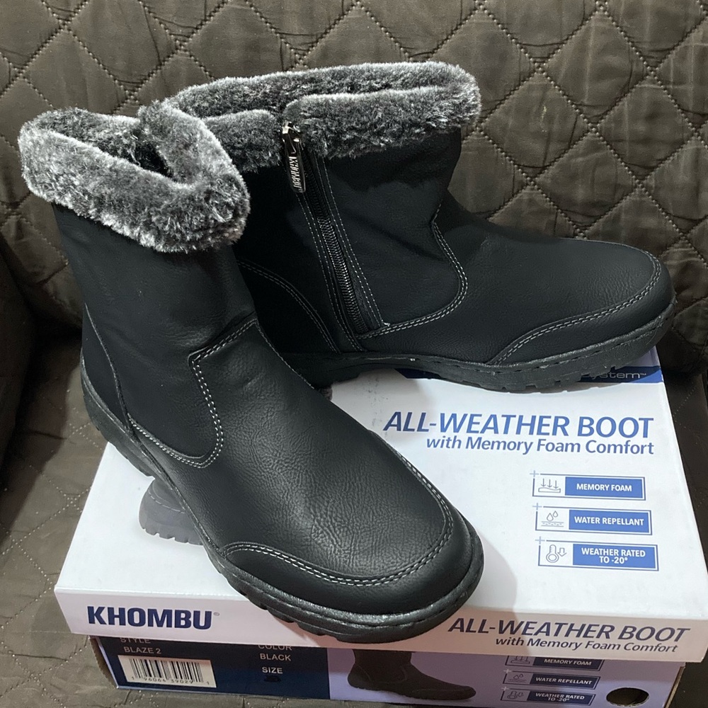 NEW KHOMBU Women's Blaze 2 Water Repellent Memory Foam All-Weather Boots - 8